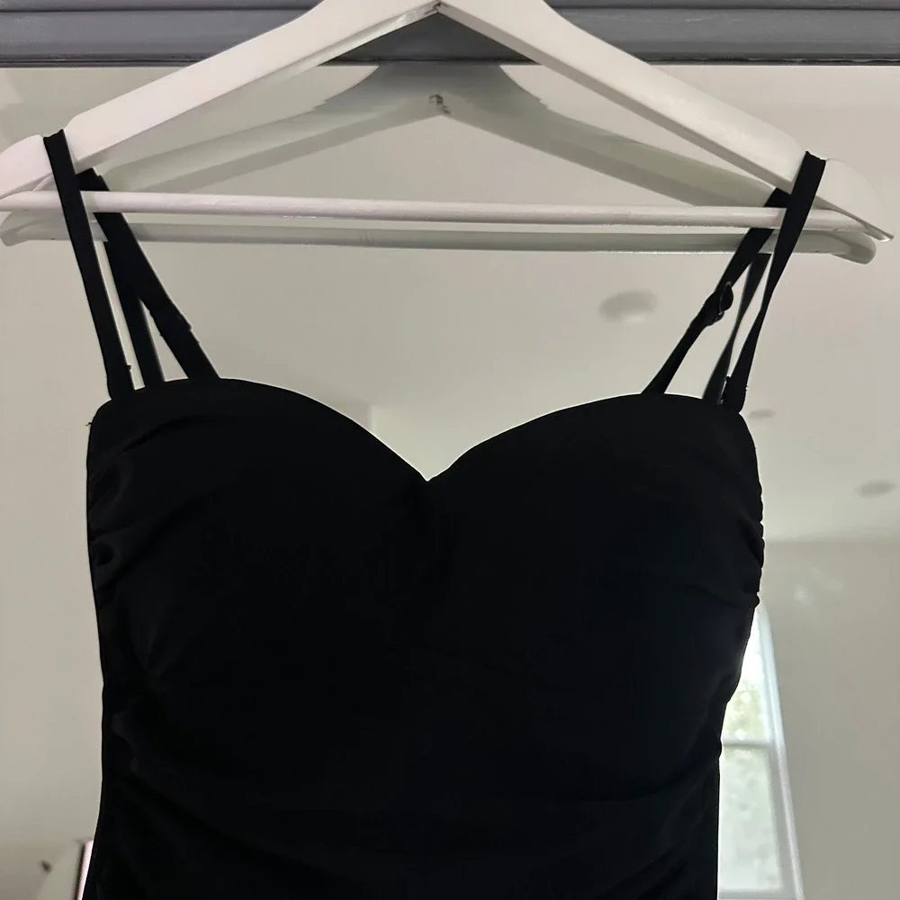 Profile by Gottex Laser Cut One Piece Swimdress Tummy Control Adjustable Strap 6